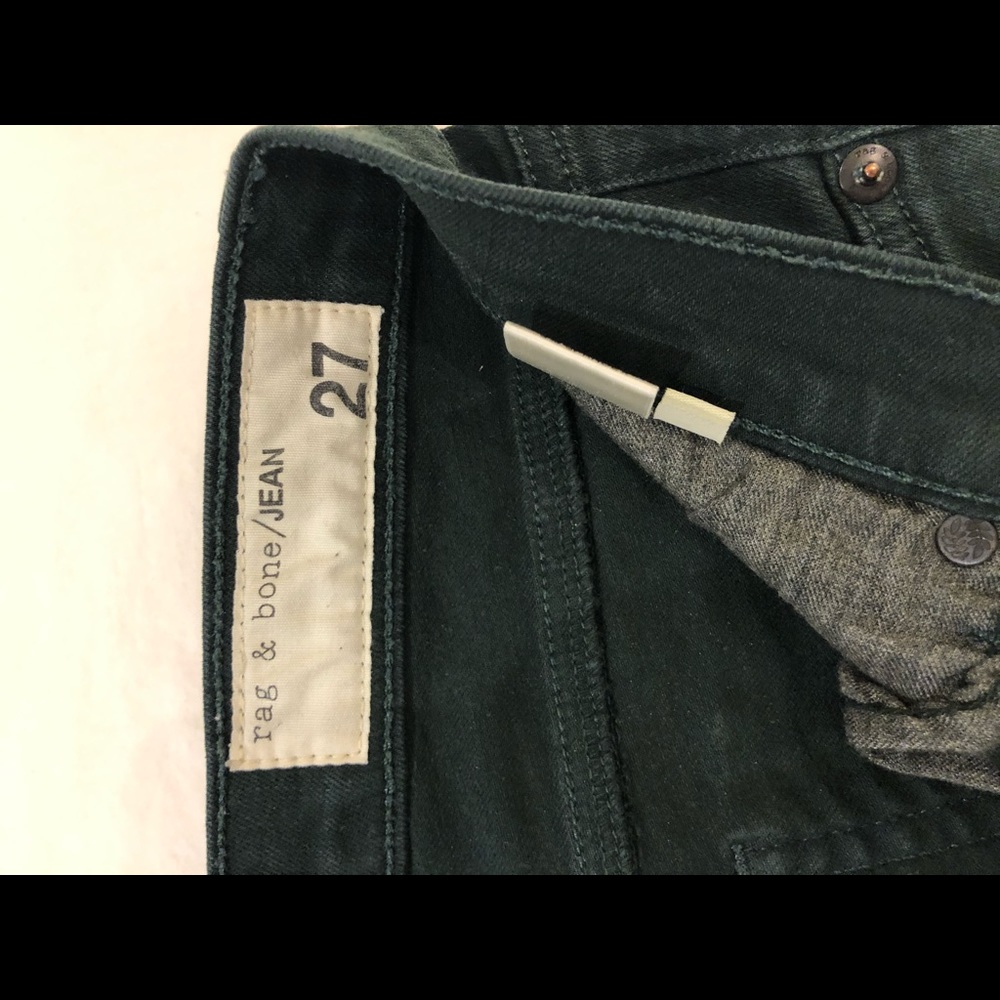 Hunter green rag and bone jeans